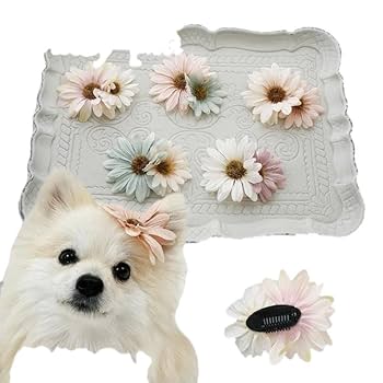 Amazon | [オメカシペット] 犬 ヘアアクセ 花 犬服 飾り 全犬種